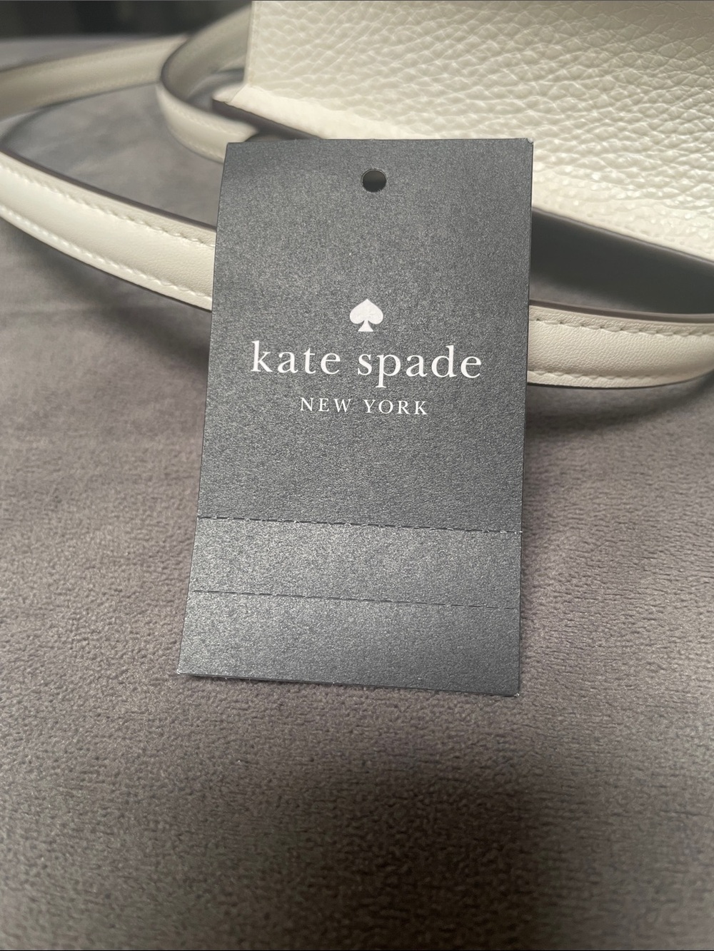 Small kate spade Cream and White Leather Tassel Crossbody - Picture 11 of 11